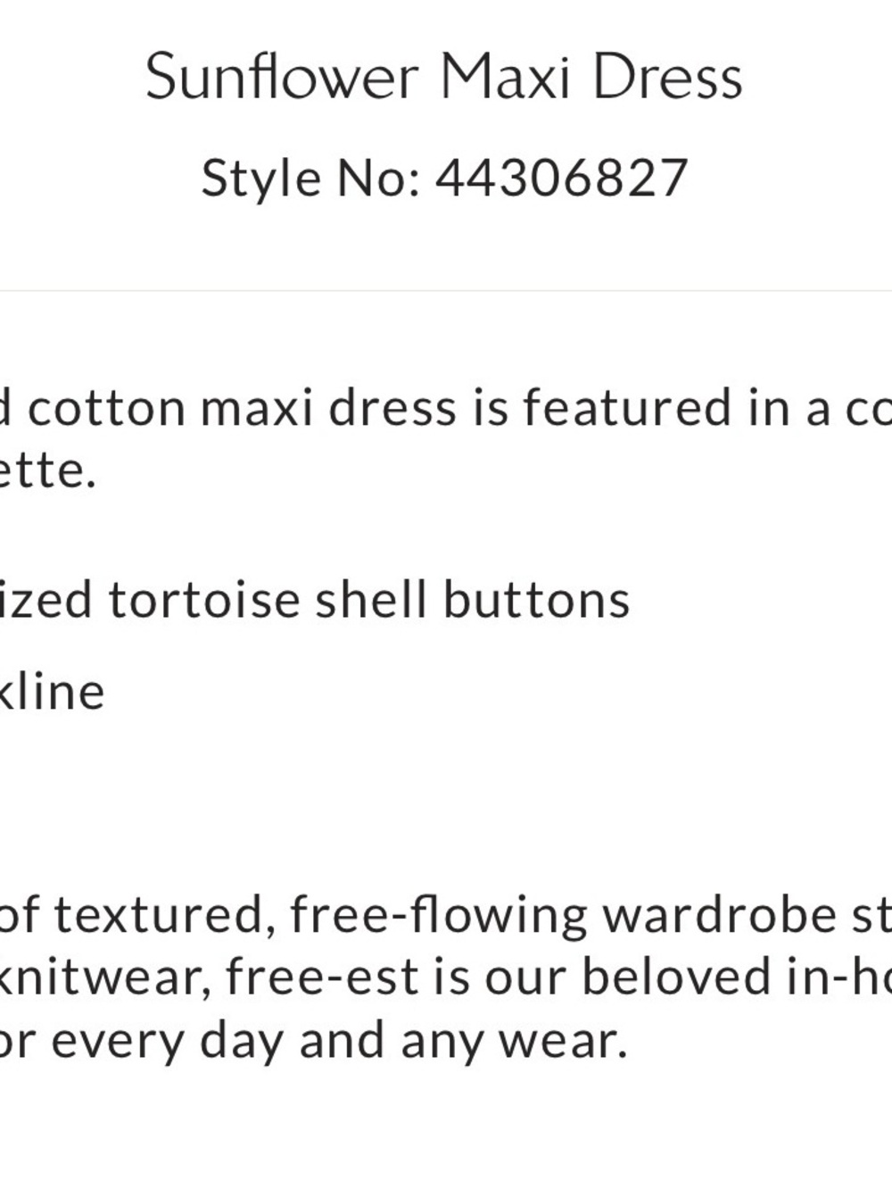 EUC FREE PEOPLE BEACH sunflower maxi Navy Ribbed V-Neck Button-Detail  Dress - Picture 8 of 8